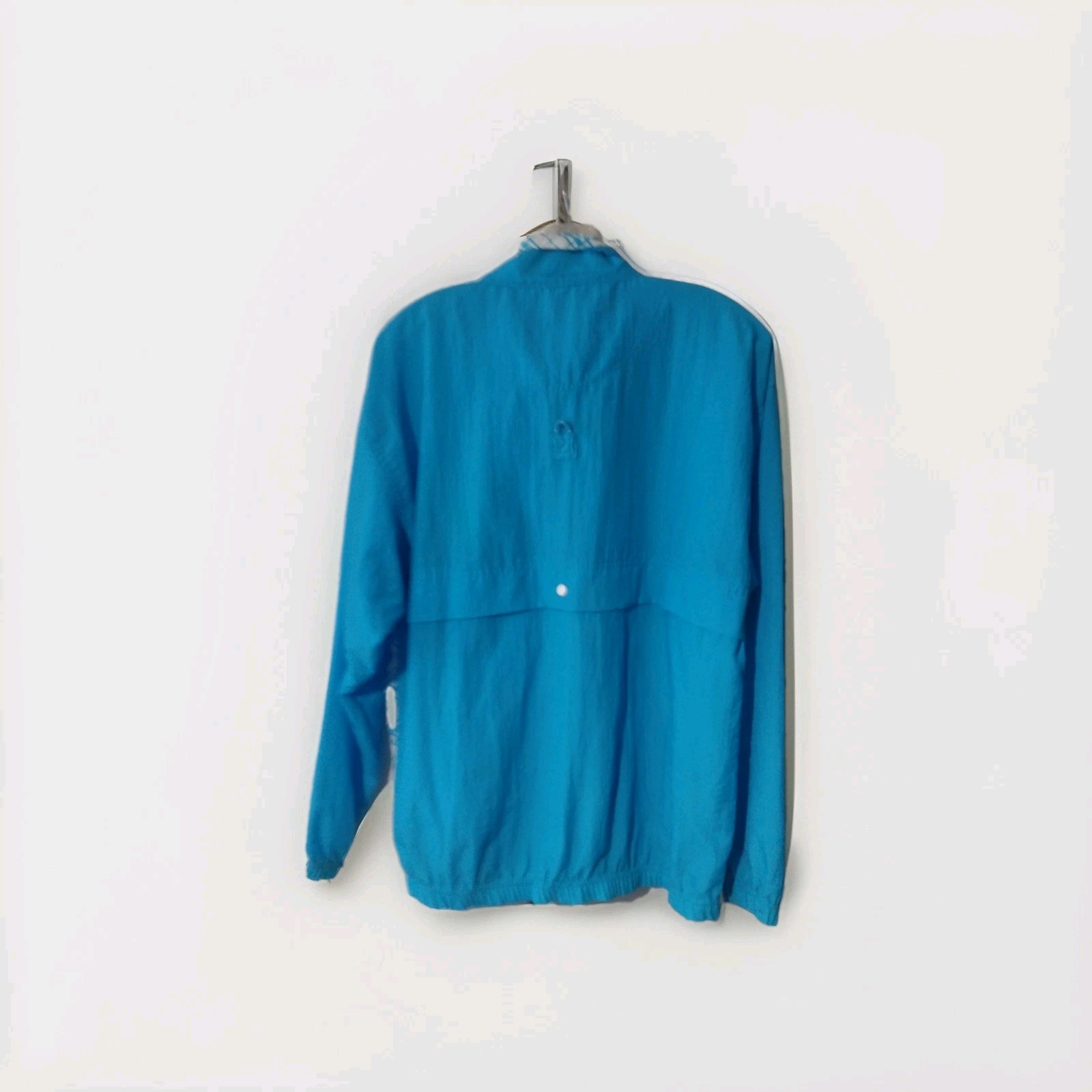 Vintage Wilson Jacket Womens Small Blue White Purple Nylon Windbreaker 1980s