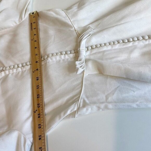 Alfred Angelo Edythe Vincent Vintage Wedding Dress White XS Lace Hook Eye 70s