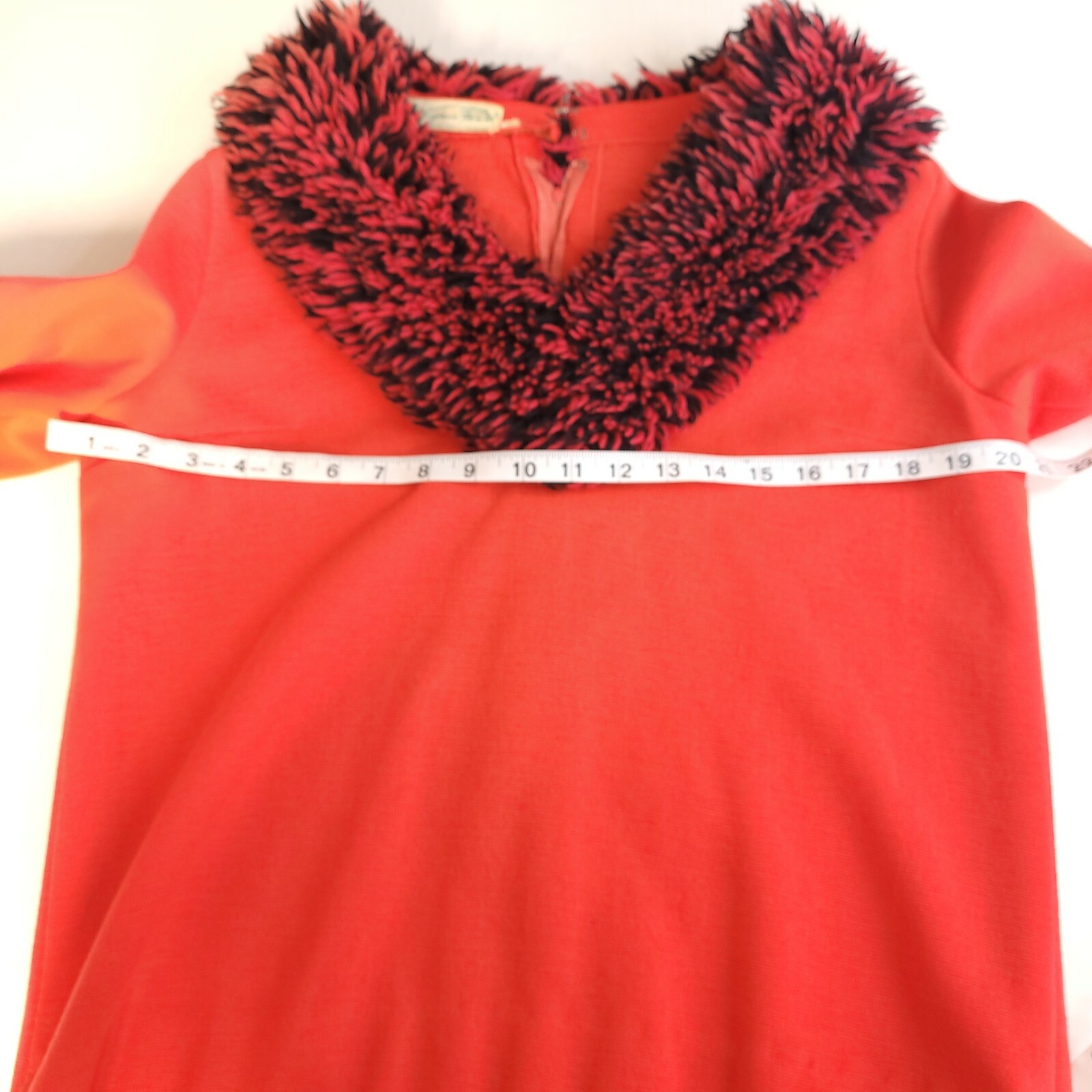 VTG 60s Gino Paoli Pink Peach Wool Knit 2 Pc Suit Loopy Yarn Detail Size 14