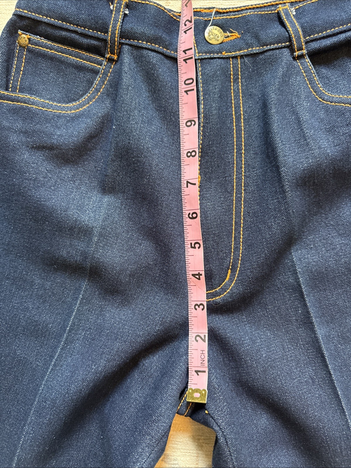 Vintage 1970’s PS Gitano High Waisted Disco Jeans Straight Leg Dark Wash 27×32