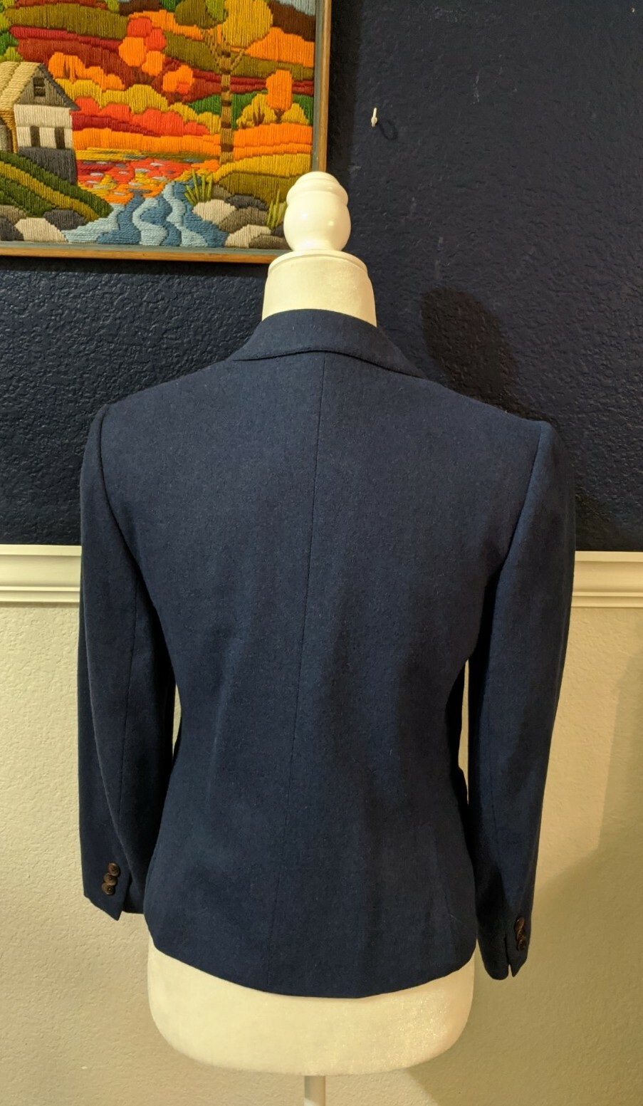 VTG Lord & Taylor Austin Hill Royal Blue One Button Blazer Jacket Sz 8 Medium M