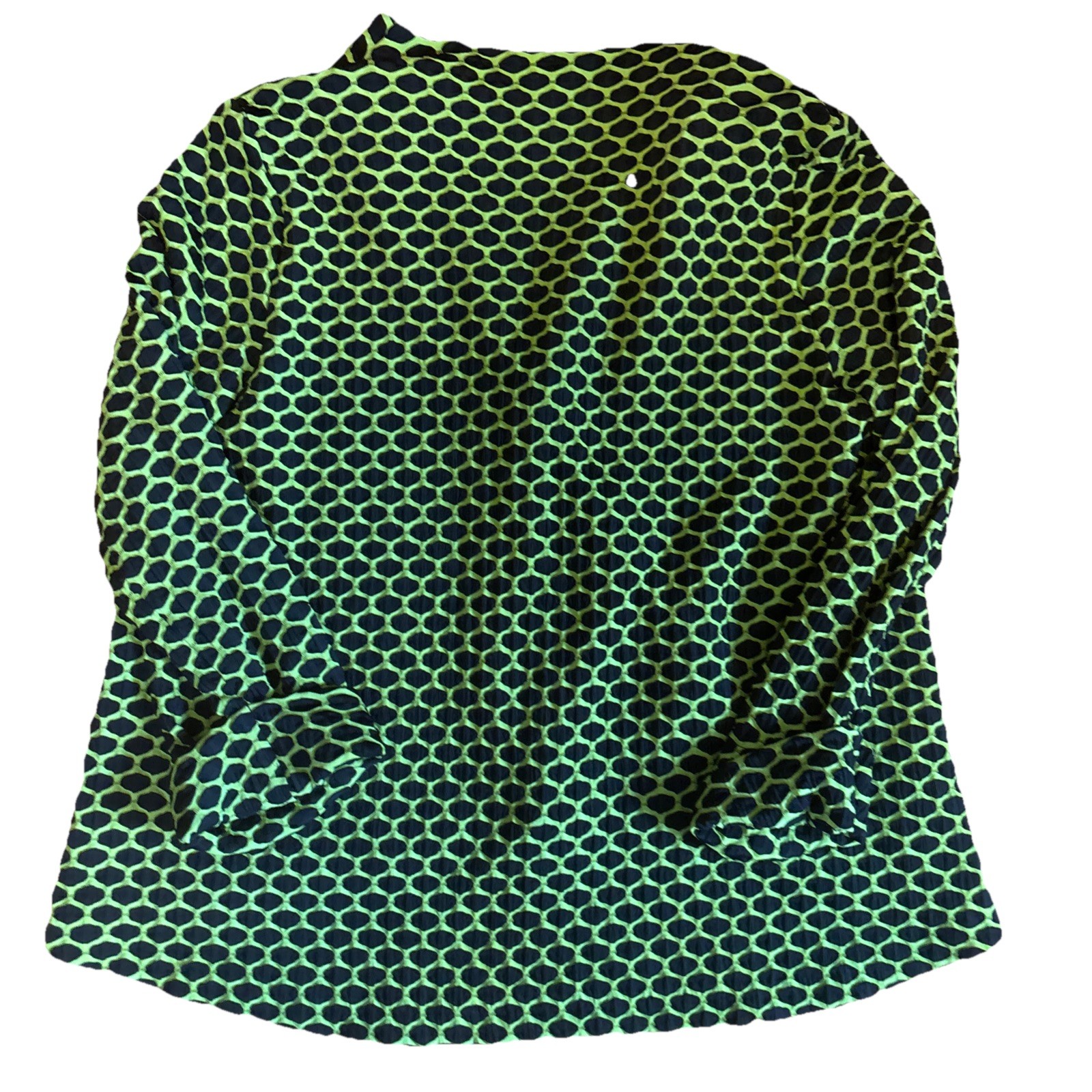 Y2K Joseph Ribkoff Stretch Lime Green Black Toggle Button Swing Blazer Jacket 14