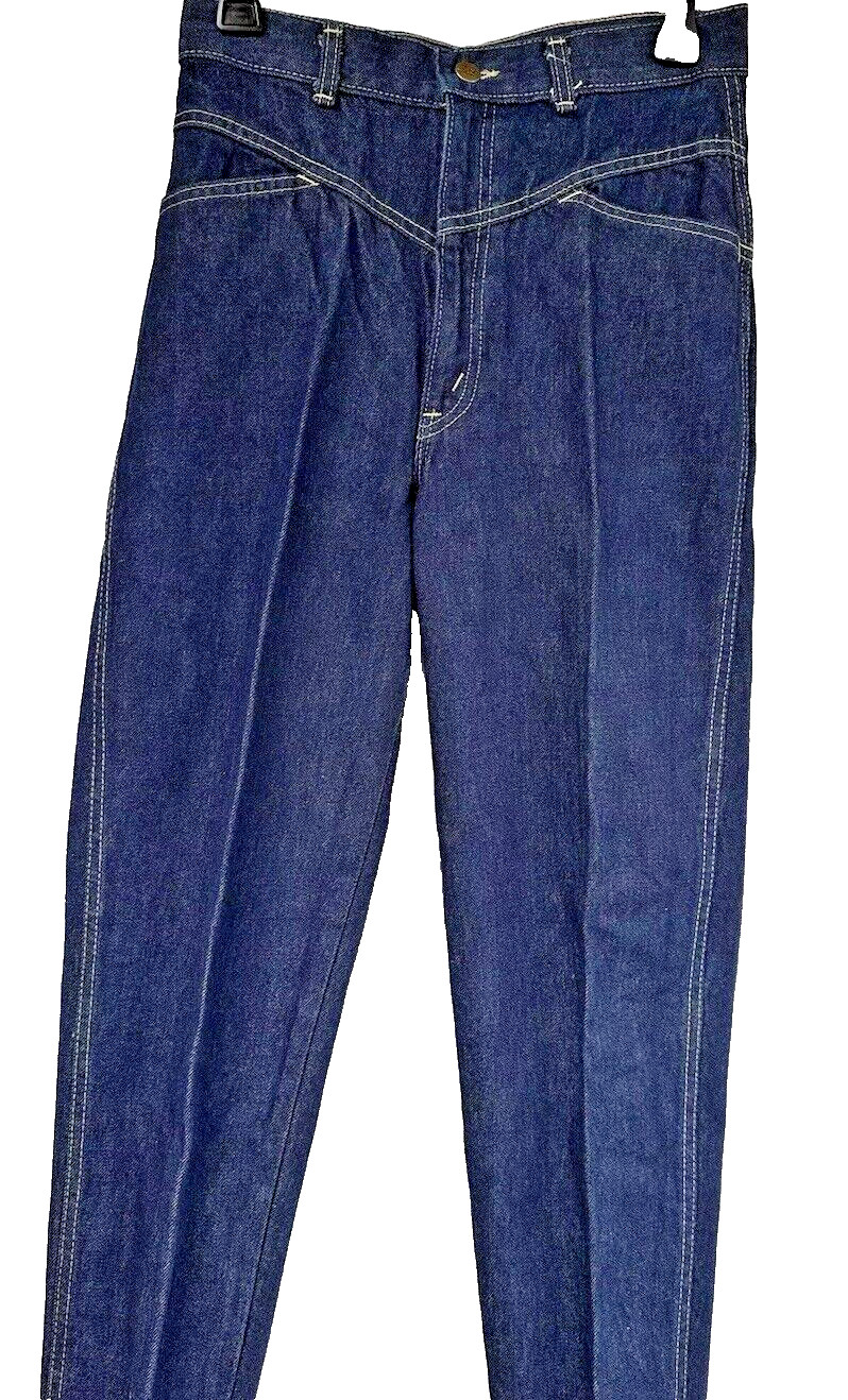 Chic Blue Denim Jeans Waist Size 28″ Inseam 32″ for Women over 5’7″