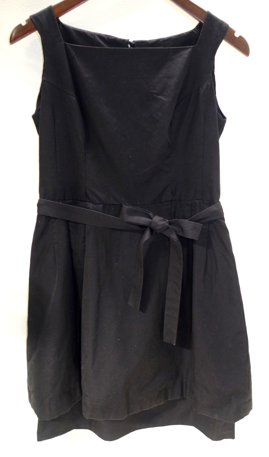 Y4 True Vintage 60s Black File Party Occasion Dress w Double Skirt XS Belted