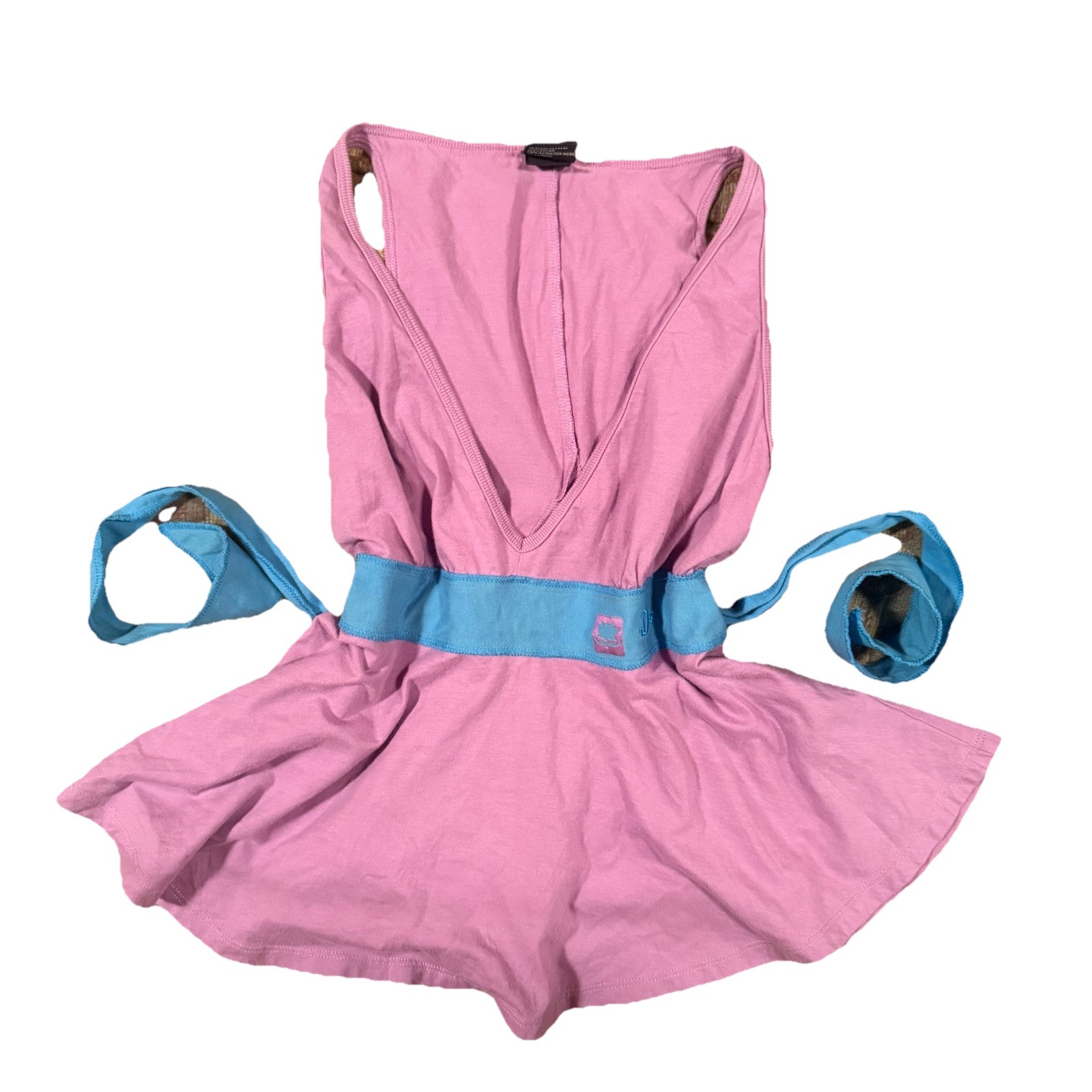 Vintage Purple Diesel Babydoll Top With Blue Straps And Embroidery