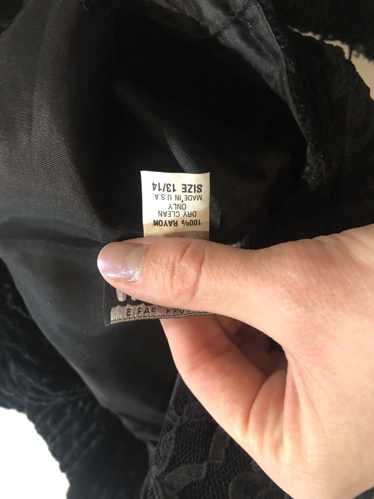 Vintage 1980’s Women’s Size 13/14 S? Cocktail Dress Black Sequin Velvet Tassels