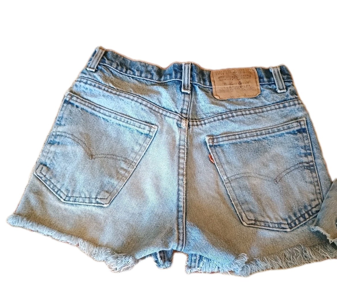 Vintage1980s Levis Cut Offs Sz28 Worn,Frayed,Short Shorts. Plus Free Cutoffs.