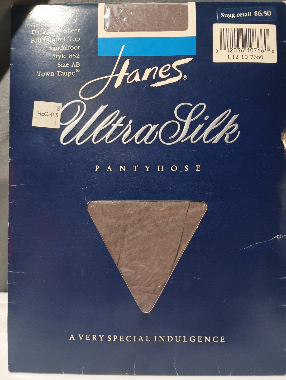 Hanes Ultra Silk Sheer Pantyhose Size AB Loden Grey Style 852 Vintage 1980s