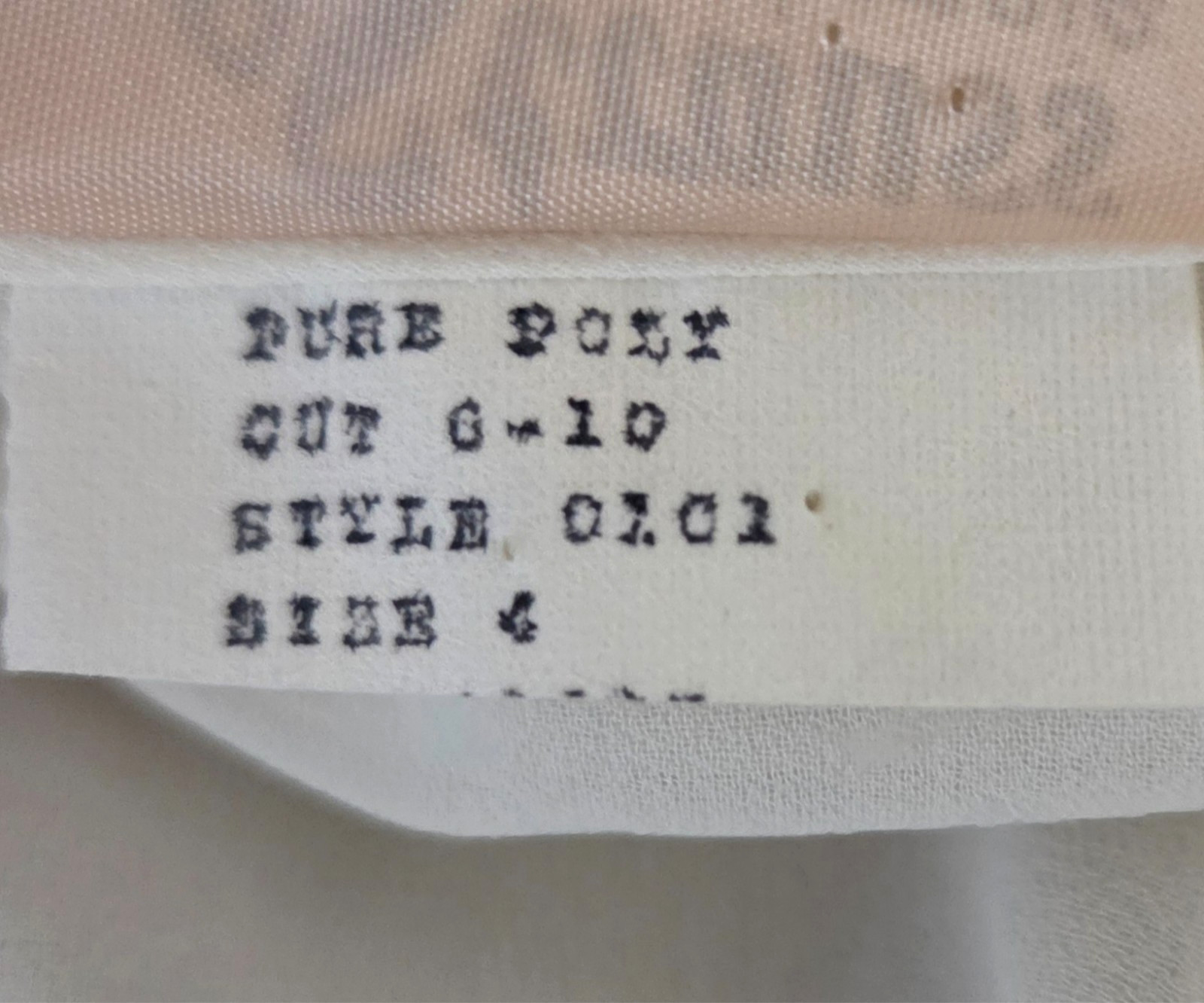 Vintage Bonnie Strauss Sheer Off White Peal Embellished Dress