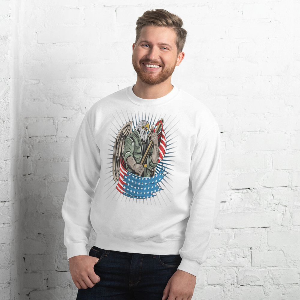 American Eagle 🦅 Shirt, New USA American Flag Bearing Eagle Sweatshirt