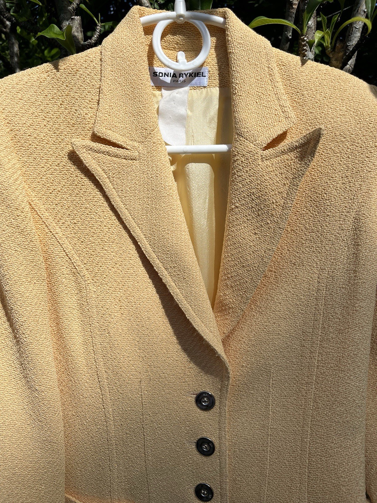 Sonia Rykiel Paris Vintage Lightweight Jacket Blazer Sherbert Orange S Buqle