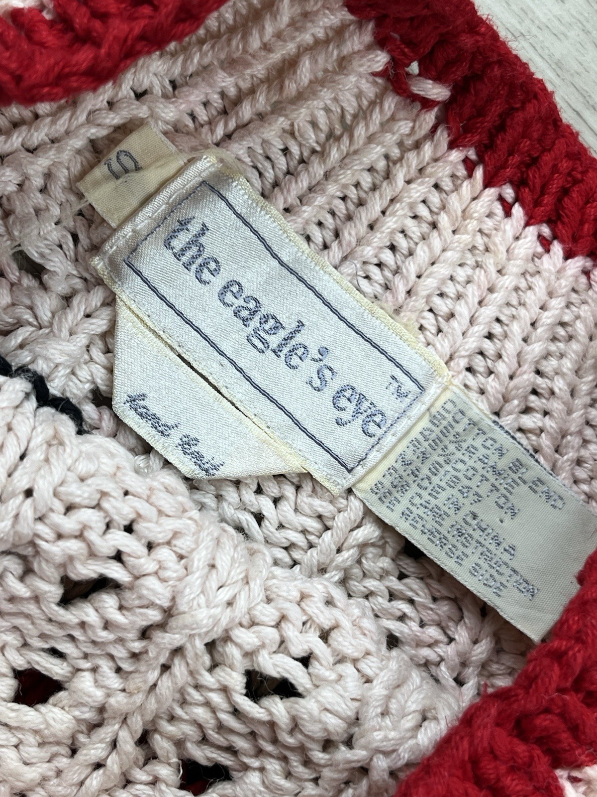 Vintage The Eagle’s Eye Sweater Women’s Sz Small Bunnies Fair Isle Handknit READ