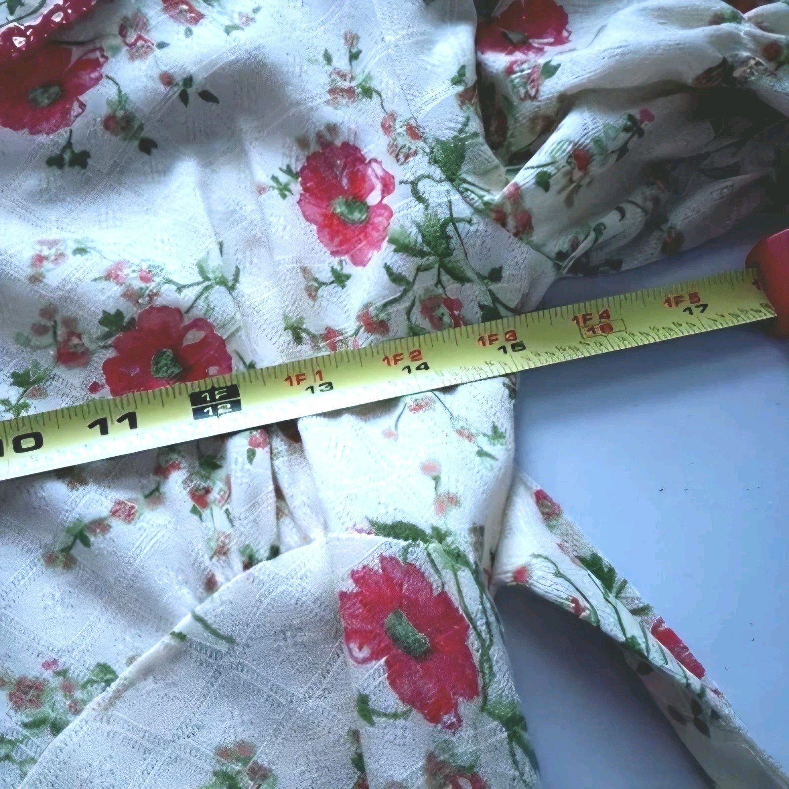 Vintage Maxi Dress Sweetheart Neckline Empire Waist Ditsy Floral Early 70s Sz 7