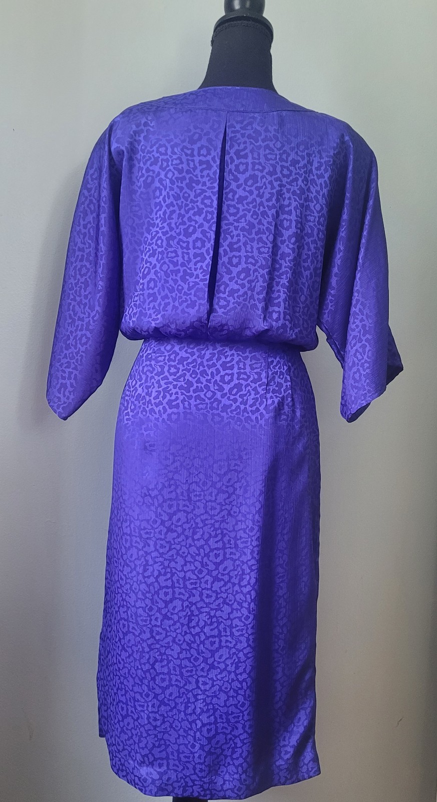 Vintage Late 80s And 90s Women Dress Small Purple Short Sleeve
