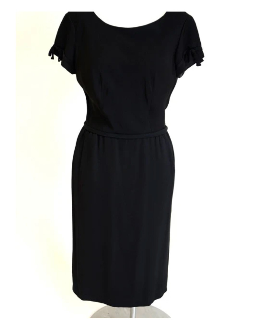 VTG Calbette little black dress, circa 1950s 1960s LBD vintage Mad Men style