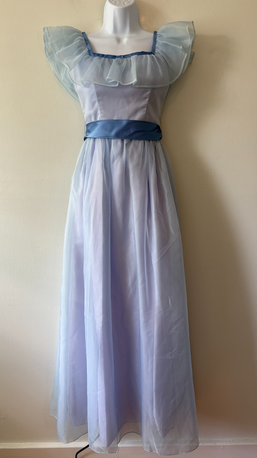 Vintage 50s/60s Lorrie Deb Blue Formal Dress Size 3/4 *XS