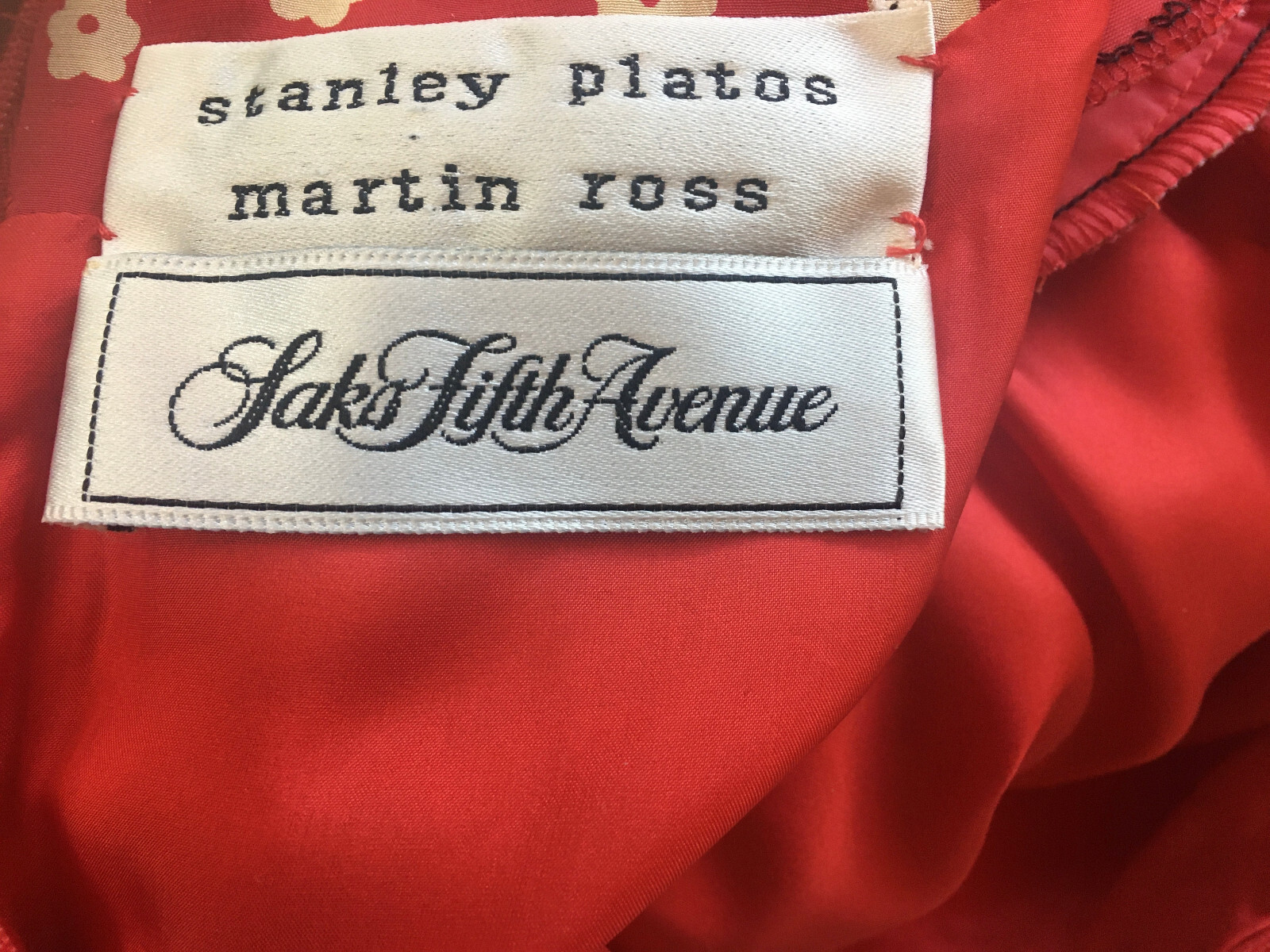 Vintage Stanley Platos Martin Ross Long Sleeve Dress for Saks Fifth Ave, Size 10