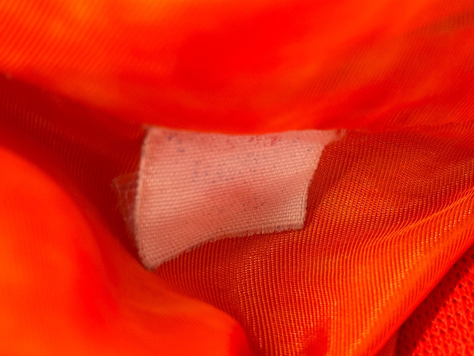 Vintage 1974-95 Womens Coat Size L-XL Orange Double Knit Buttons Tie Back Pleat