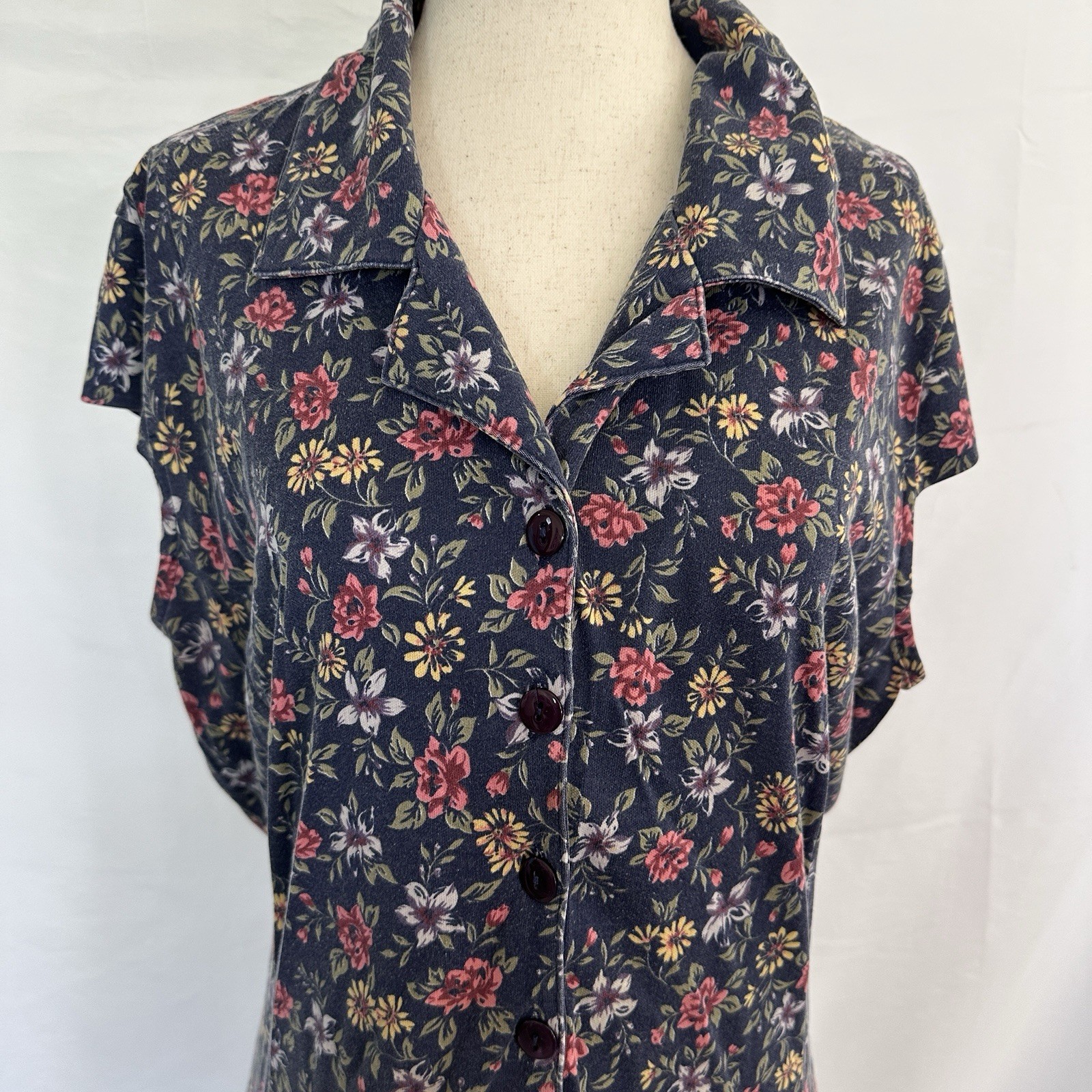 Vintage 90s Main Street Midi Floral Sundress Cut Out Back Plus Western 2X