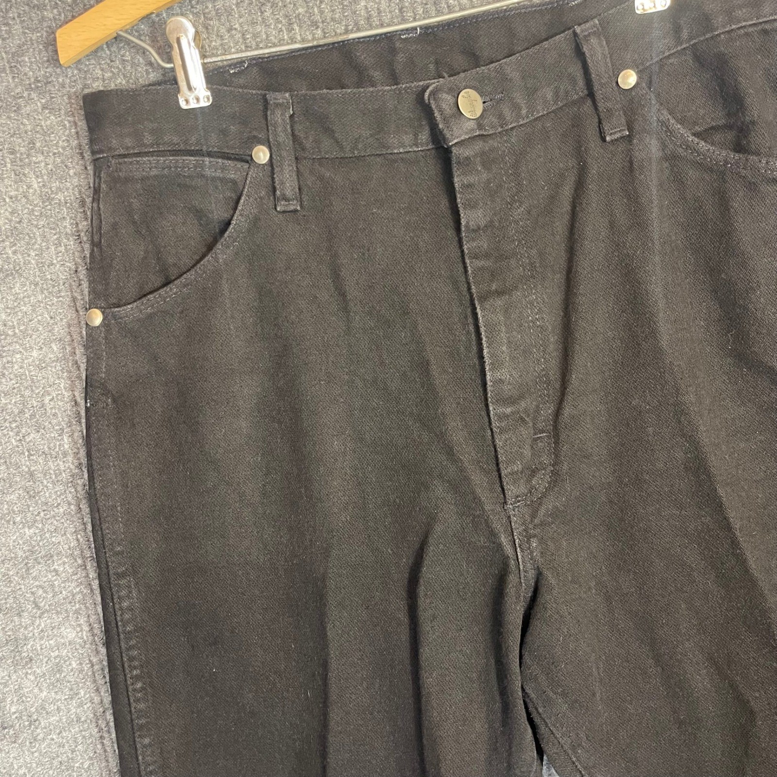 Vintage 80s 90s Wrangler 14MWZWK Cowboy Cut Jeans Womens 13×32 Black USA Western
