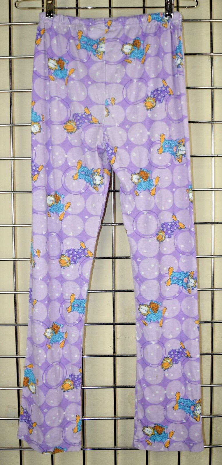 Vintage Garfield Pajama Pants Size S/M 80s Lavender Shapes Garfield Pooky Belt