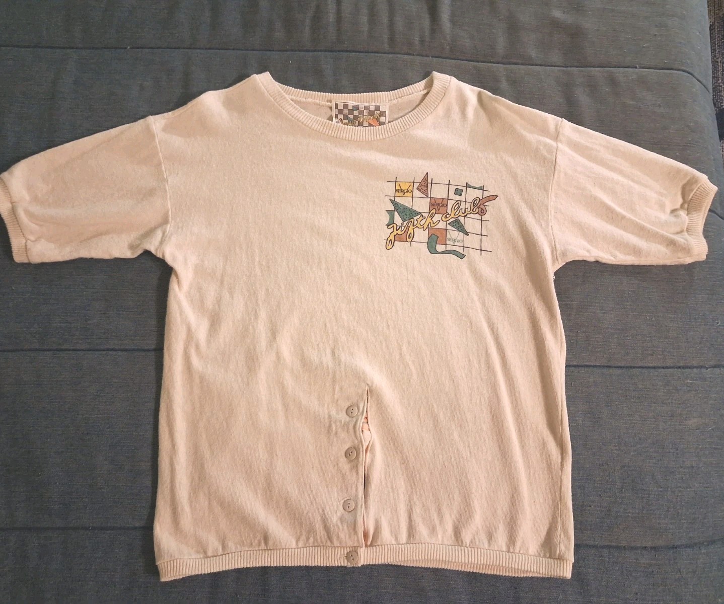 UNISEX 80s SERGIO VALENTE VINTAGE SHIRT (M) CLUB FIFTH MUST L@@K! VERY COOL! USA
