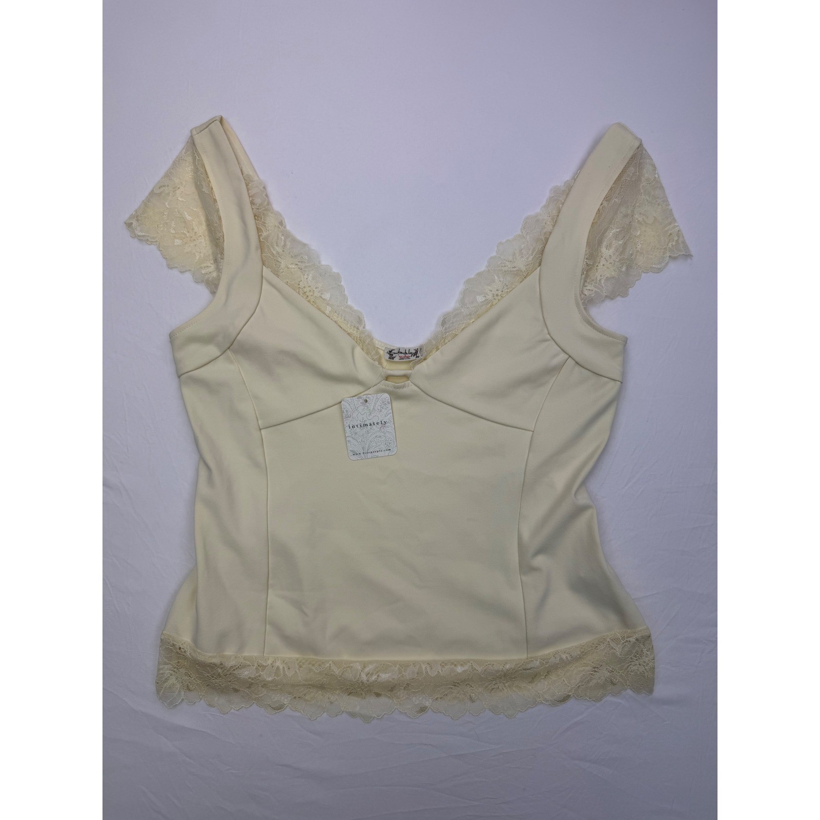 NEW Free People Lemon Icing Lace Cami