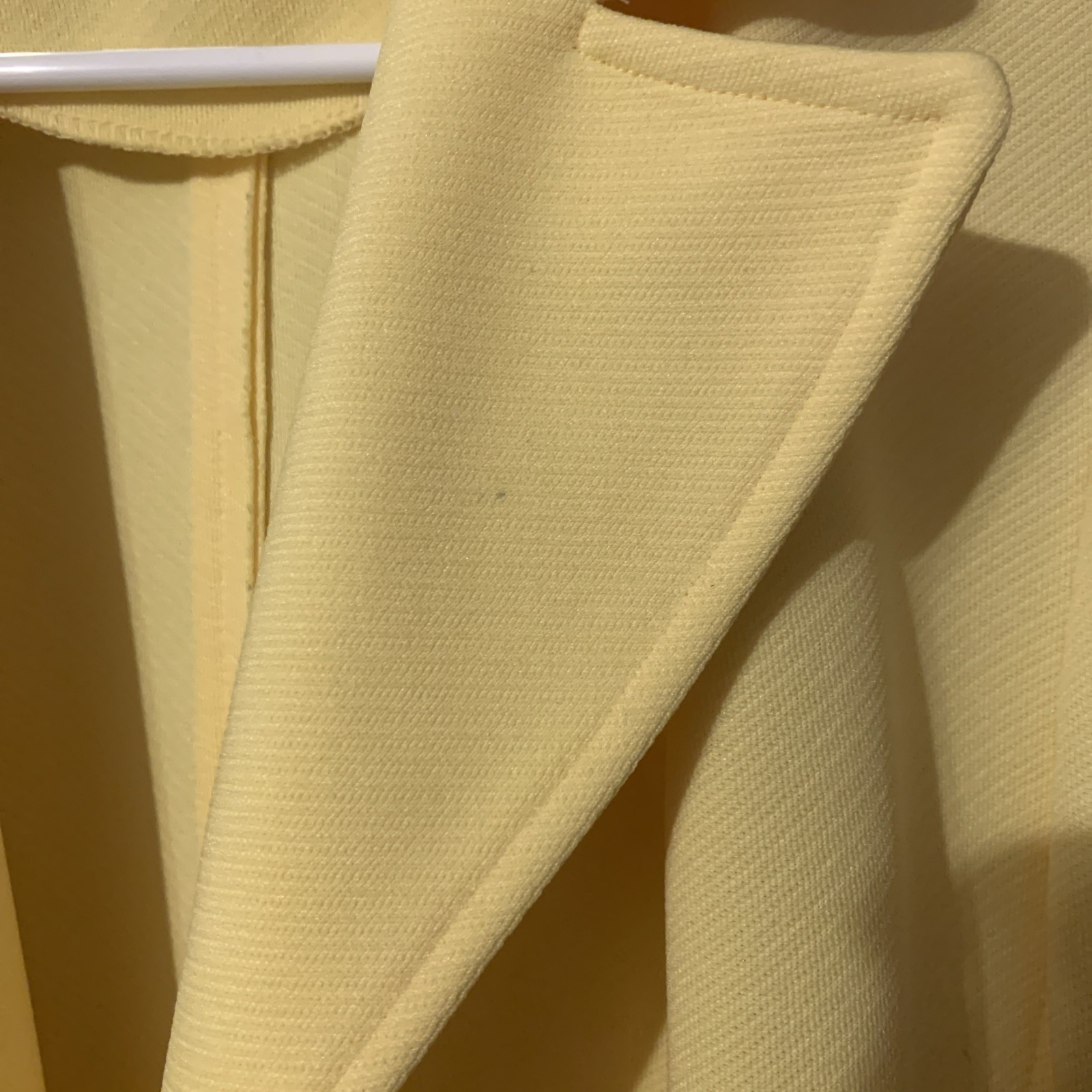 Vtg 60s 70s Alex Garay Trevira Banana Yellow Blazer Jacket Office Siren Disco