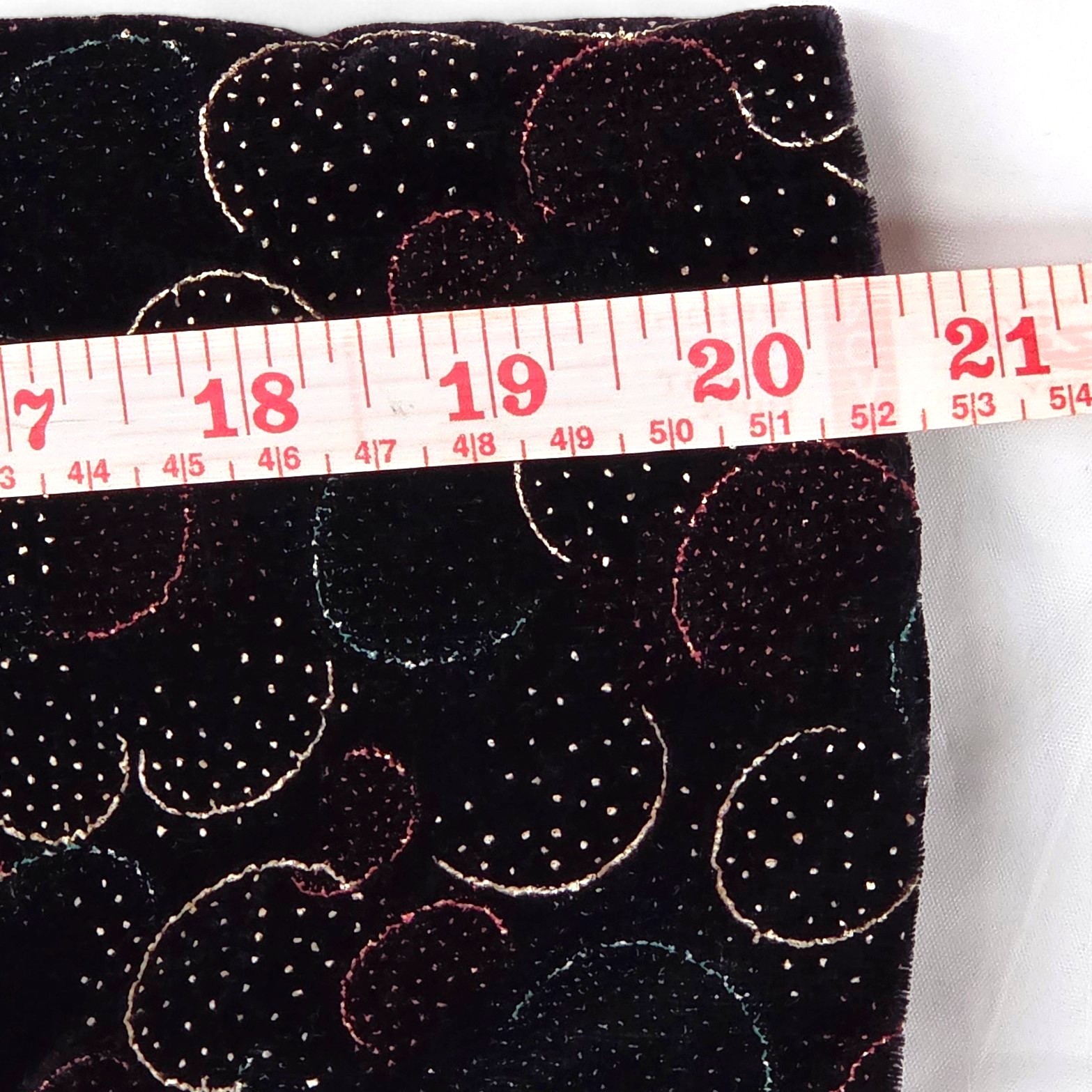 Vtg Jeri Marque Black Velvet Blazer Metallic Multicolor Design Shouder Pads Sz10