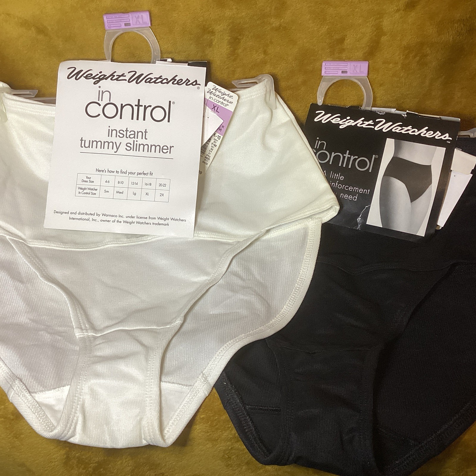 Vintage Weight Watchers in Control Instant Tummy Slimmer Panty Lot Of 2~XL NWT!