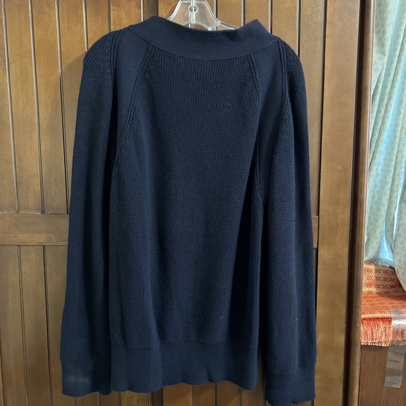 Vintage Issey Miyake 80’s oversized womens Angora / Cotton navy sweater Size S/M
