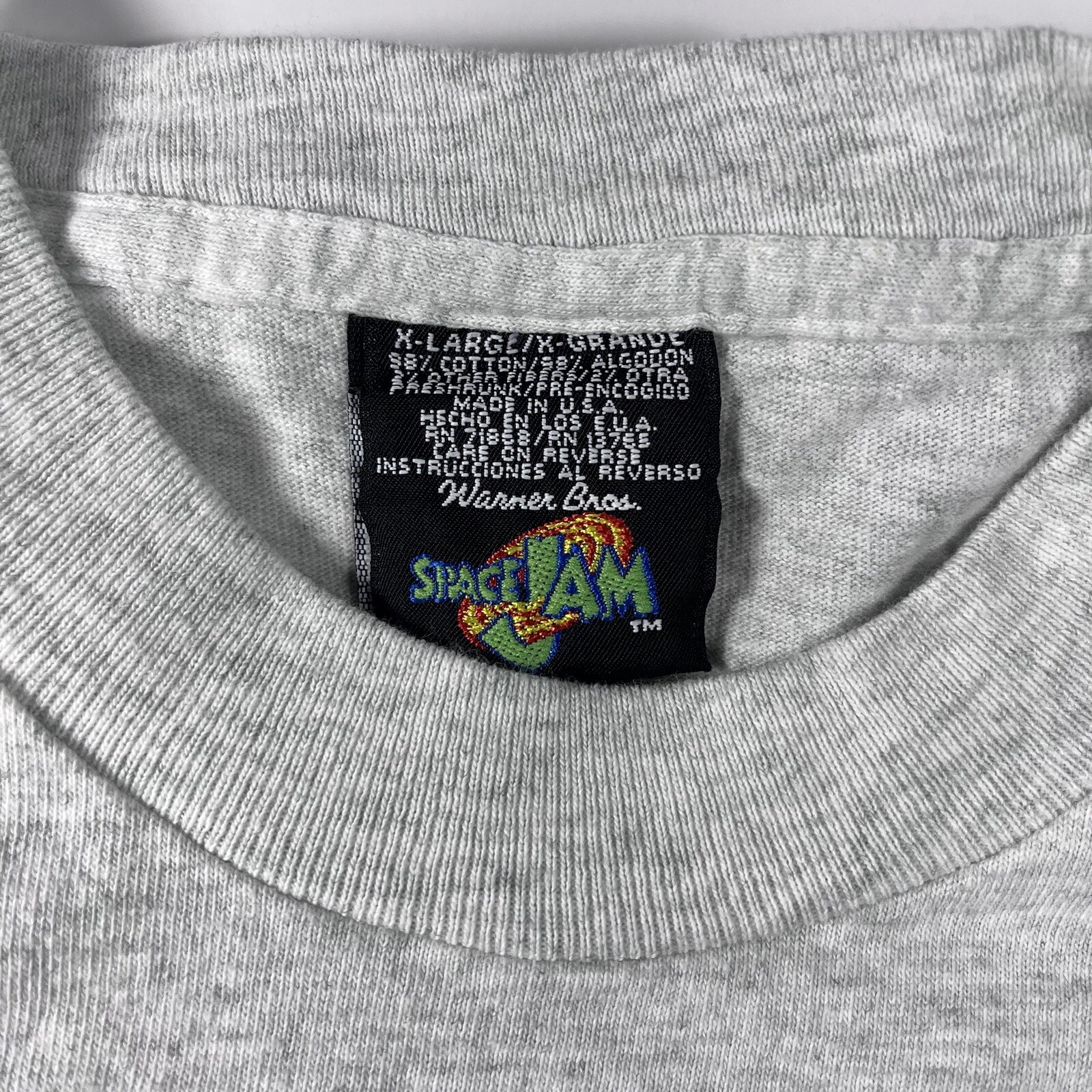 Vintage Fred Flintstone long sleeve Graphic T shirt Unisex XL Retro Space Jam US