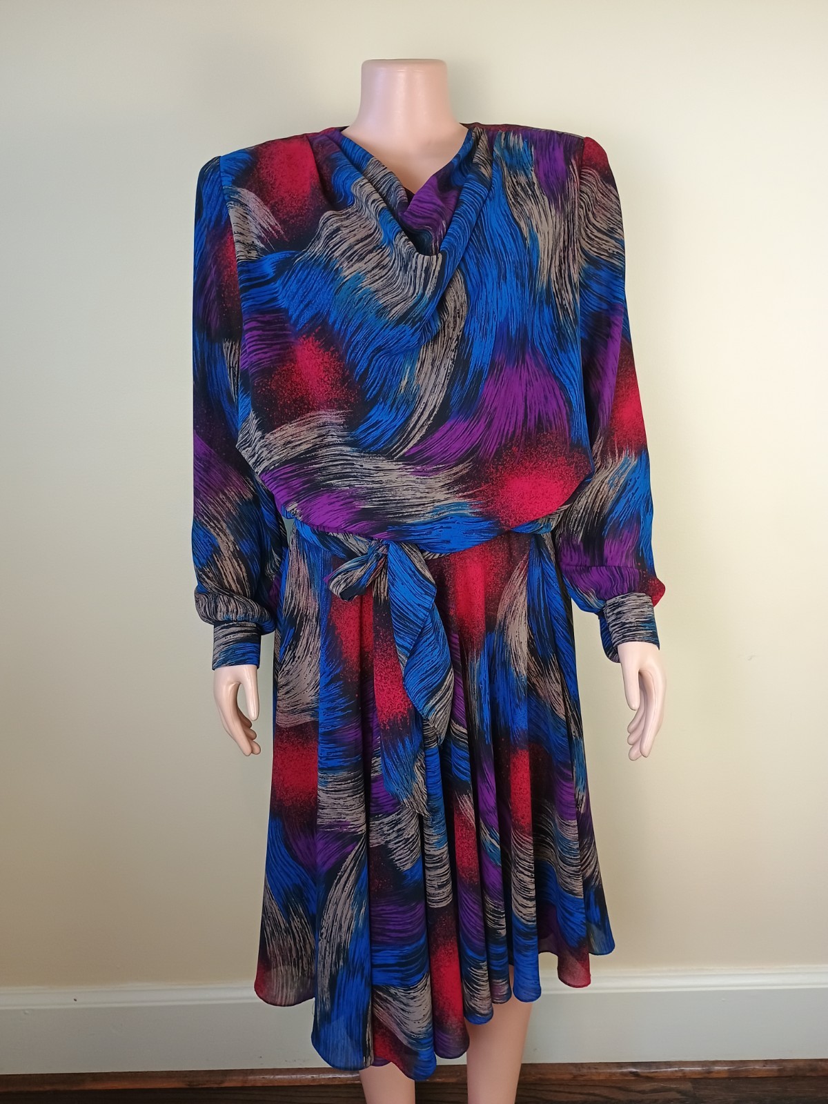 Vintage Jane Street Graphic Print Secretary Dress Granny Core Size 14