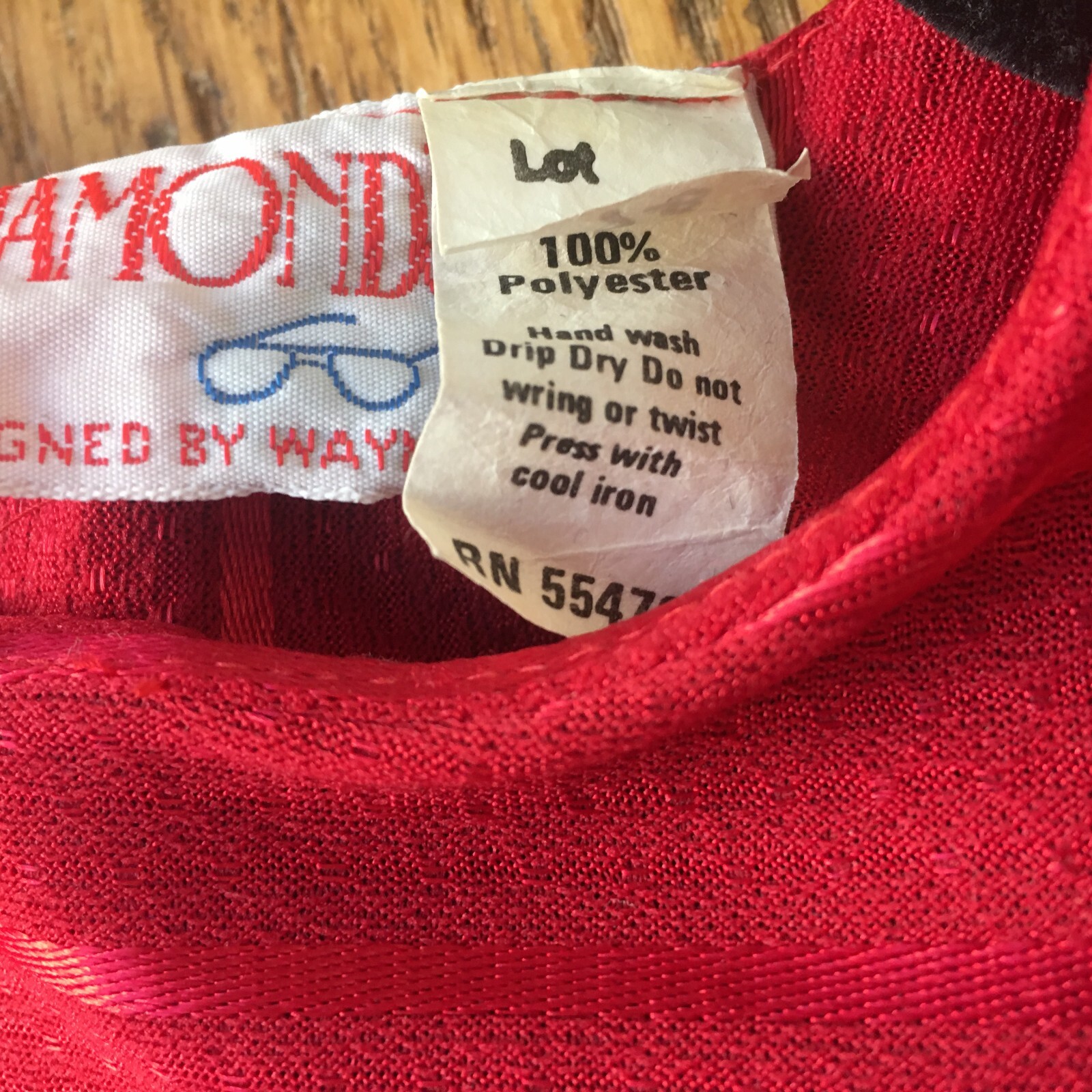 Diamond’s Run Vintage Red Dress Designed by Wayne Diamond Size Small 7
