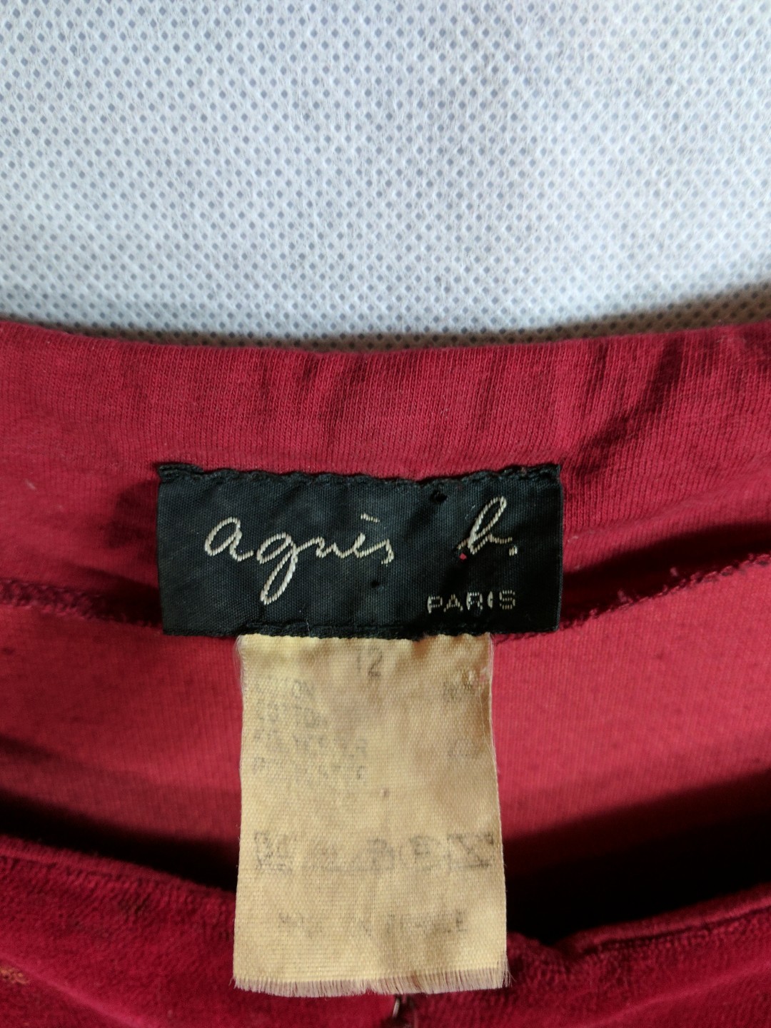 agnes b Vintage Velvet Red Wine Jumpsuit