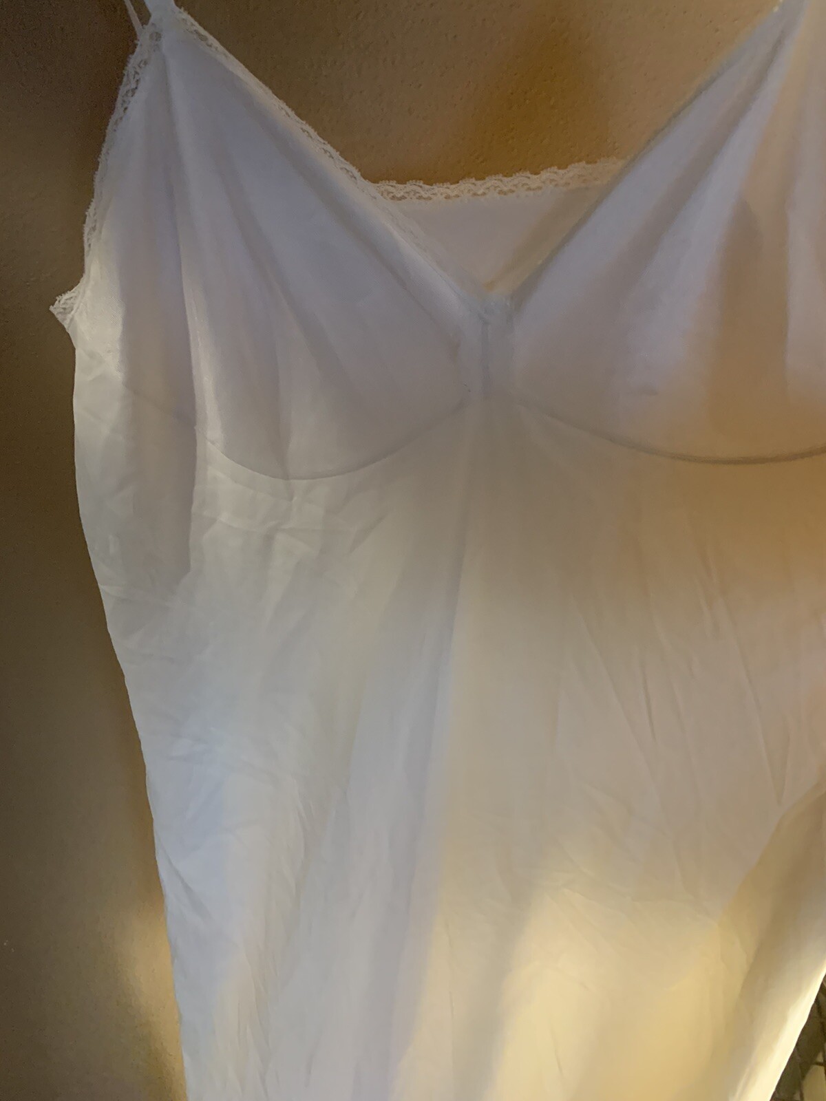Vintage J C Penney Vintage Full Slip With Lace Around Top Dacron Polyester