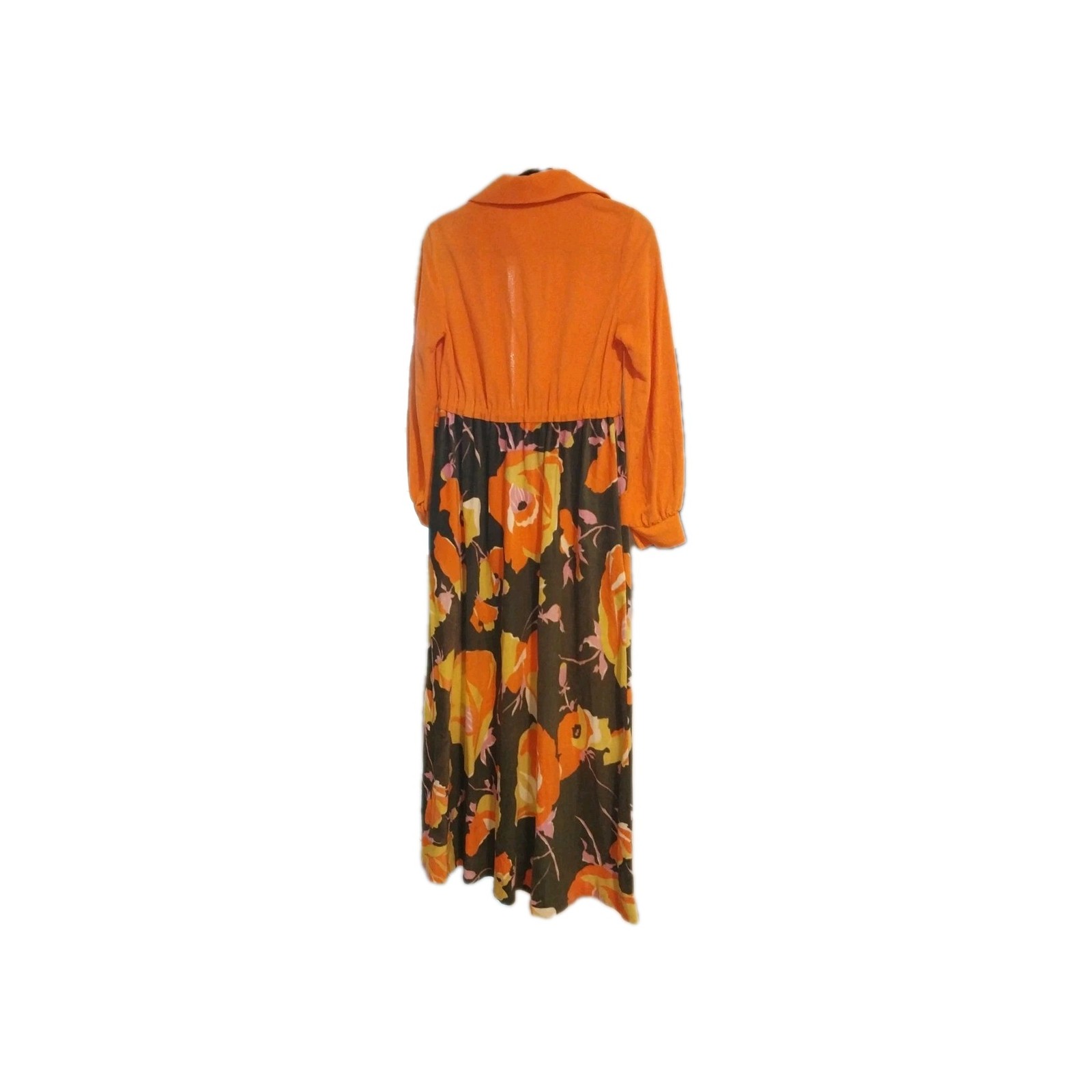 Vintage Evelyn Pearson Lounging Apparel Dress Colorful 60s Mod Tiki Aloha MCM