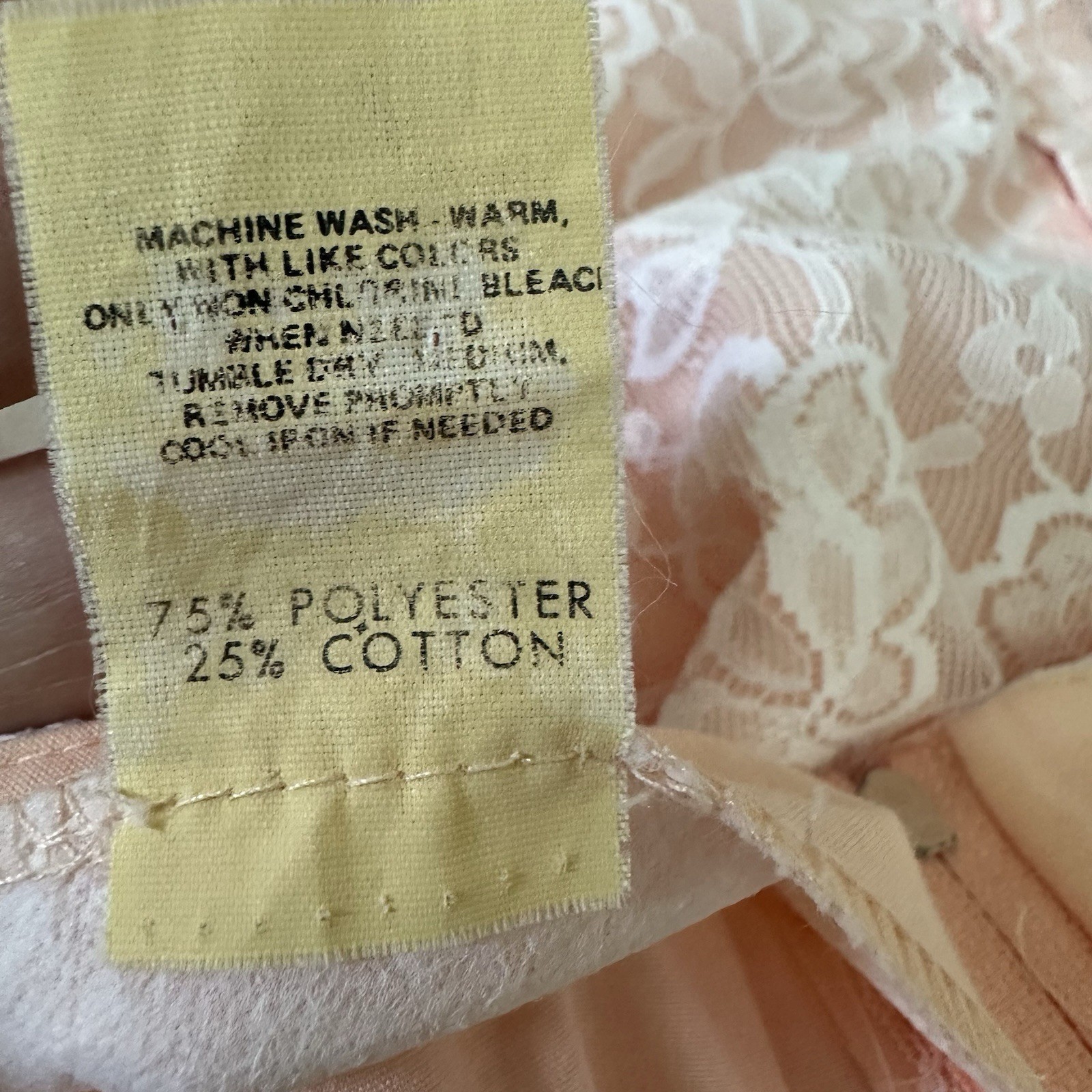 VTG 60s Partners Please! Malco Modes Peach Lace Square Dancing Prairie Dress Sm