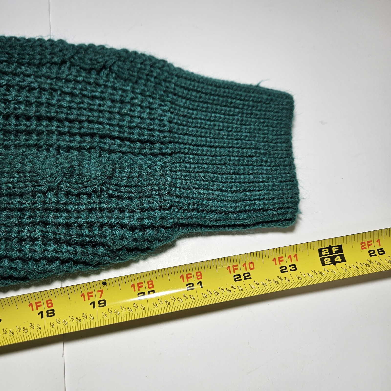 Vintage Sweater Size XXL Extra Large Solid Dark Green Retro 80s 90s Knit
