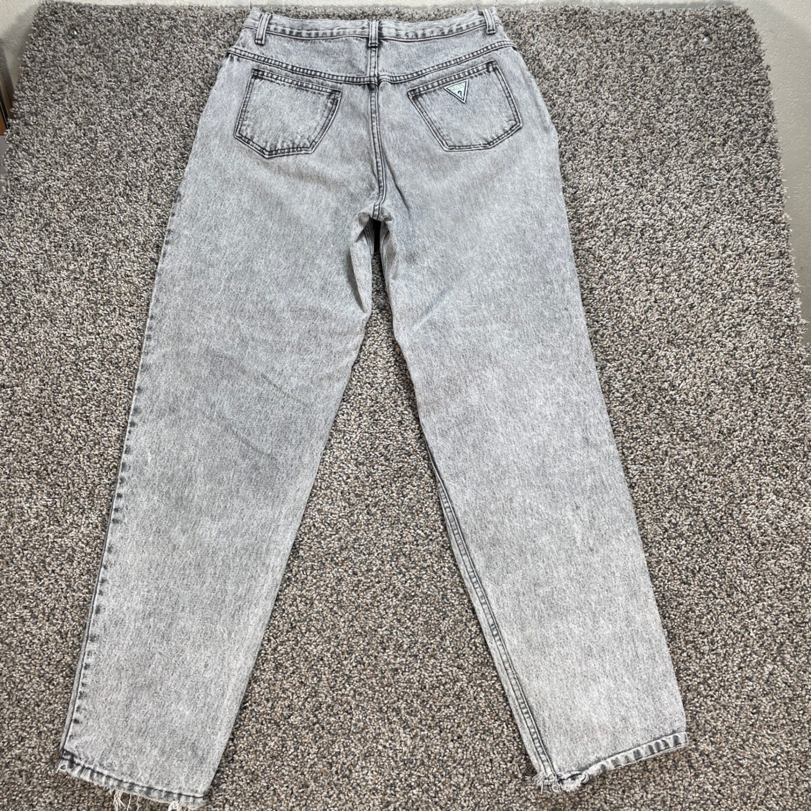 Vintage Georges Marciano for Guess Womens 32×33 Acid Wash Grey Tapered Jeans USA