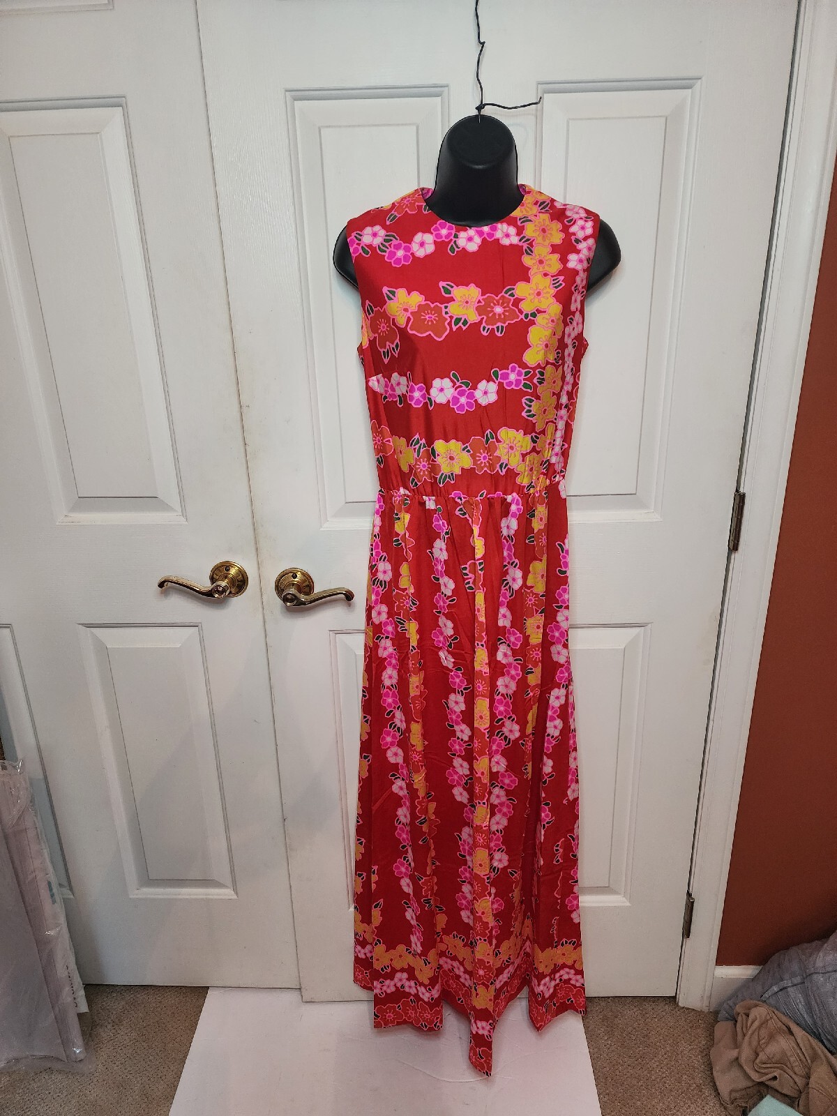 Tanner Of North Carolina Vintage Red Hawaiian Dress Women’s Size 8