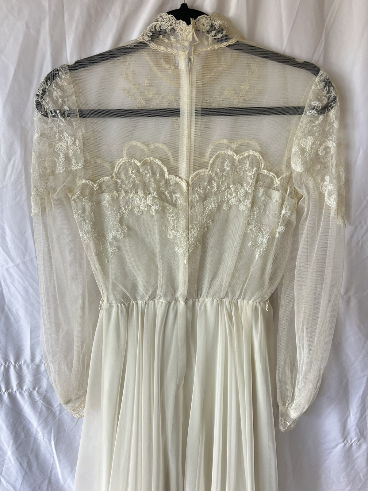 Vintage Eve Of Milady 1970’s Gunne Saxe Style Lace Boho Hippie Wedding Dress