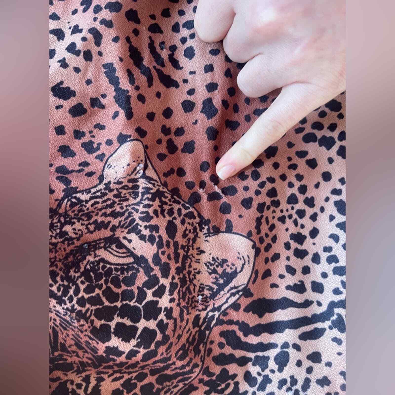 Late 70s-80s Leopard Caftan with Leopard Faces