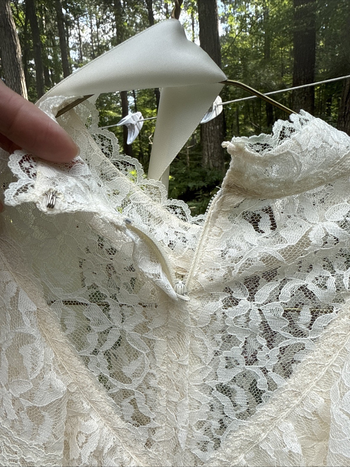 Vintage CANDI JONES California Lace Edwardian Victorian Boho Wedding Dress