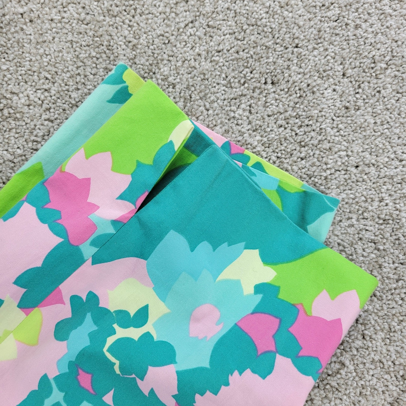 VTG &Trousers Capri Womens 6 Pink Green Floral Preppy Coastal Resort Wear