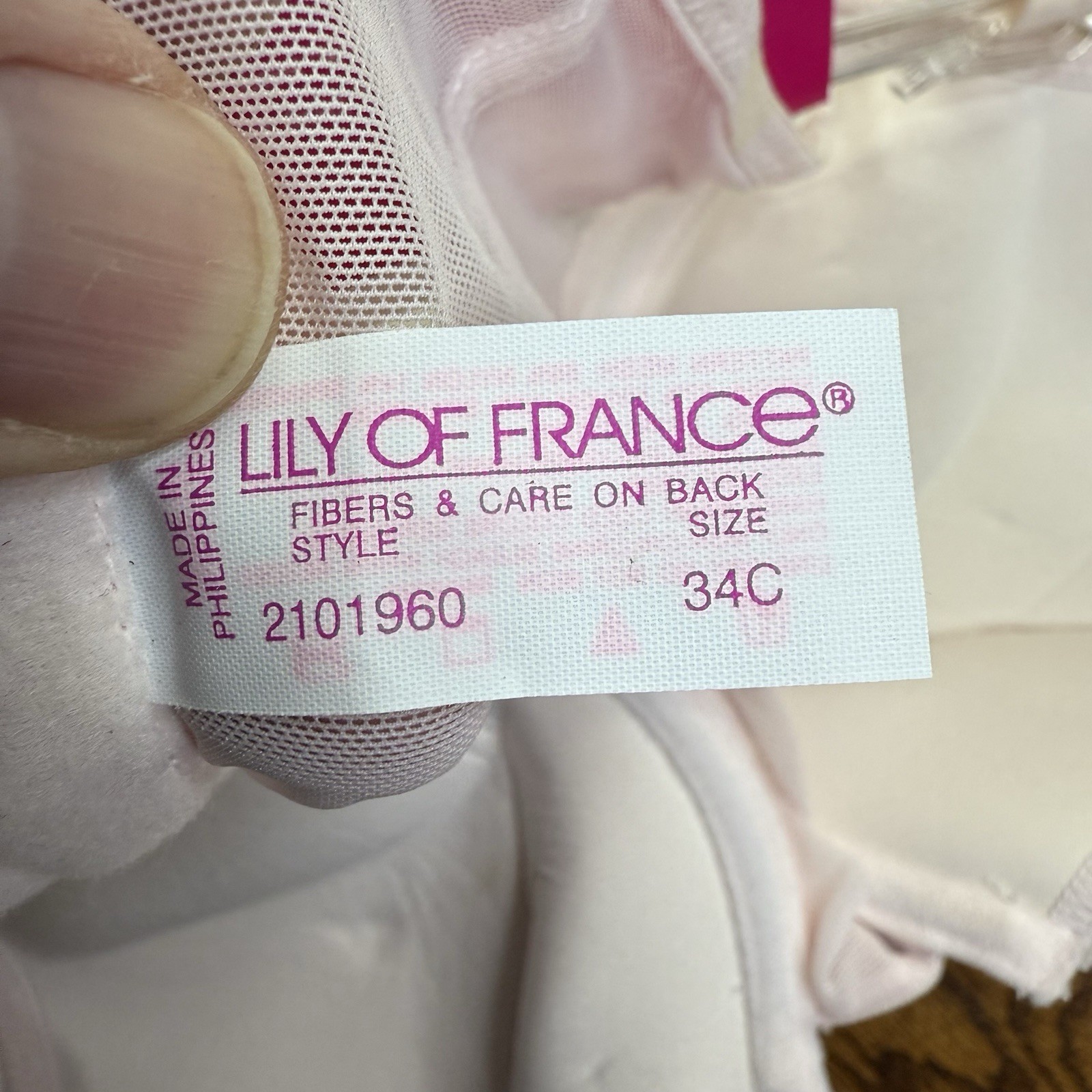 VTG Lily Of France Sexy Bustier 2101960 PINK ICE 34C