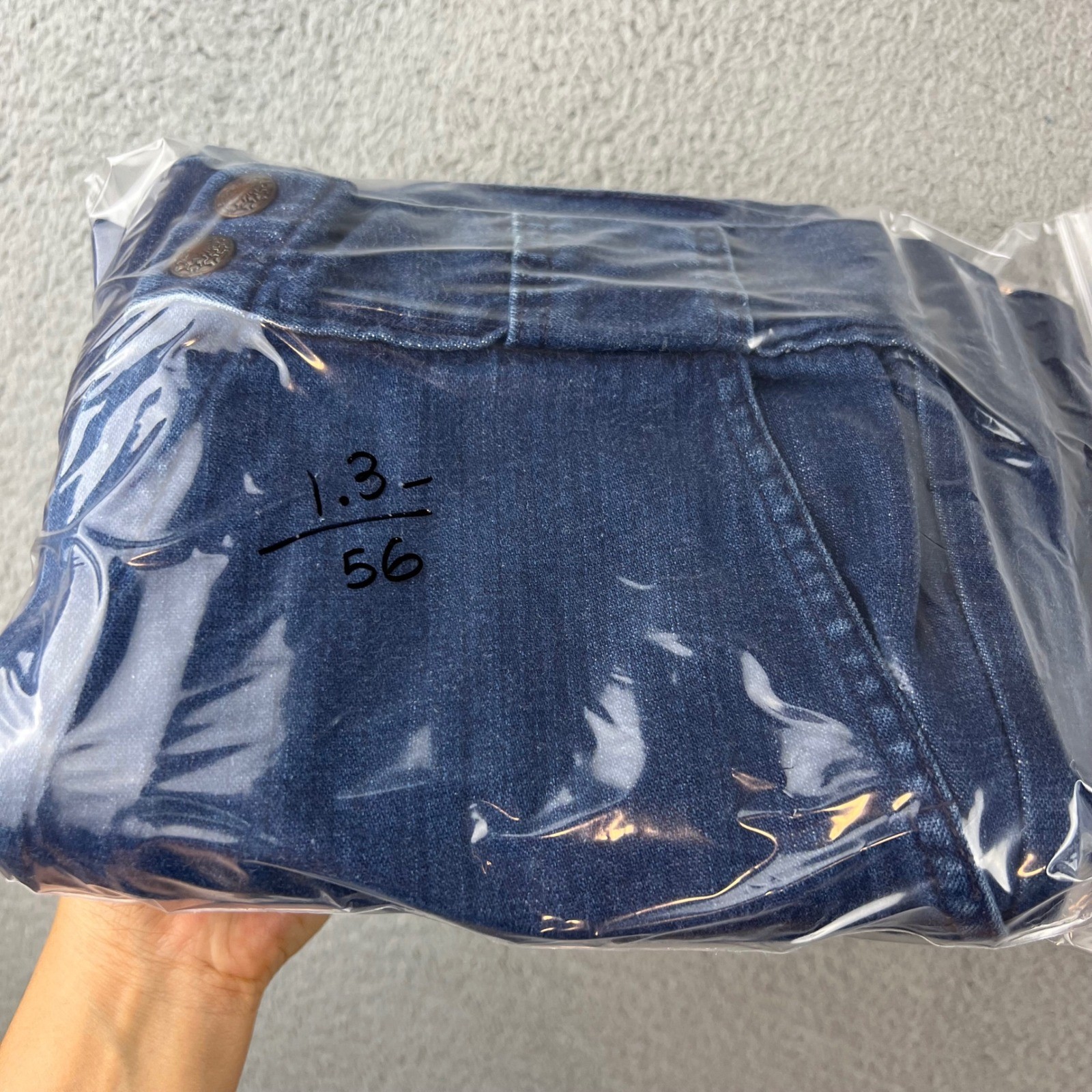 Vintage 70s High Waisted Flare Leg Denim Jeans Indigo Blue Wide Leg Trousers 26