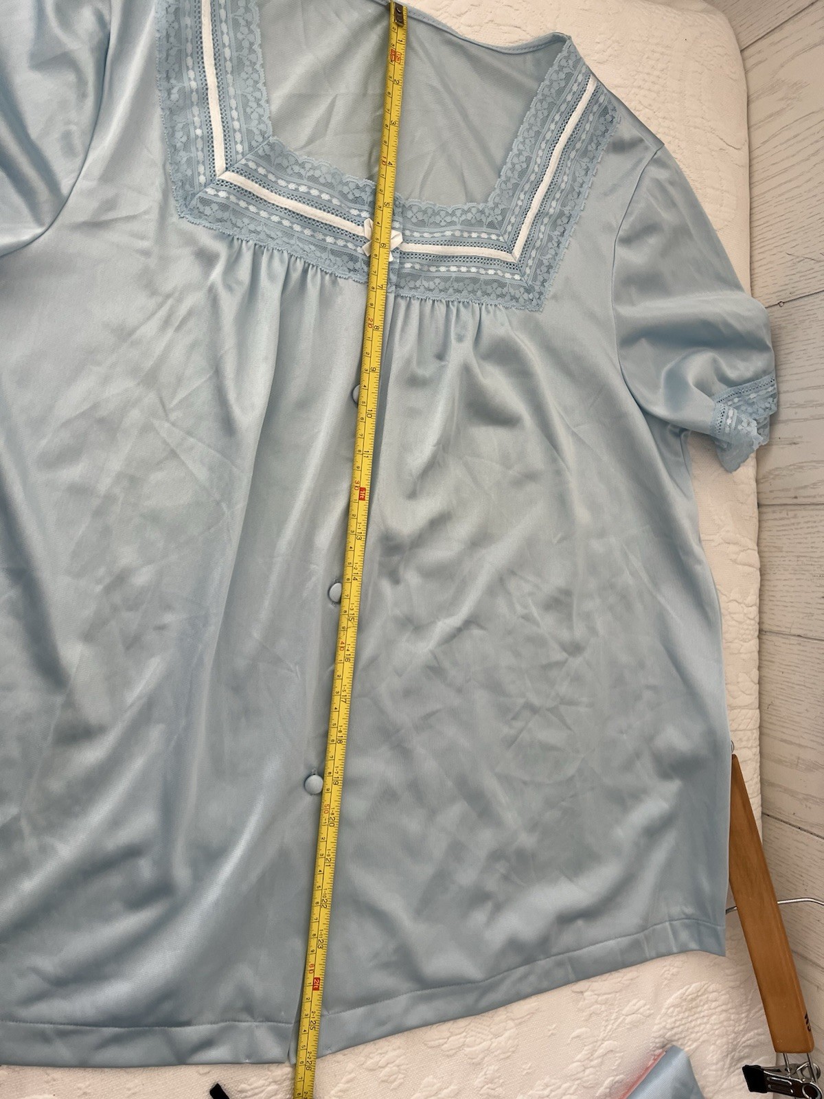 Lot Of 2 VANITY FAIR Vintage Pajama Sets Soft Pink & Blue Pants + Top All Nylon