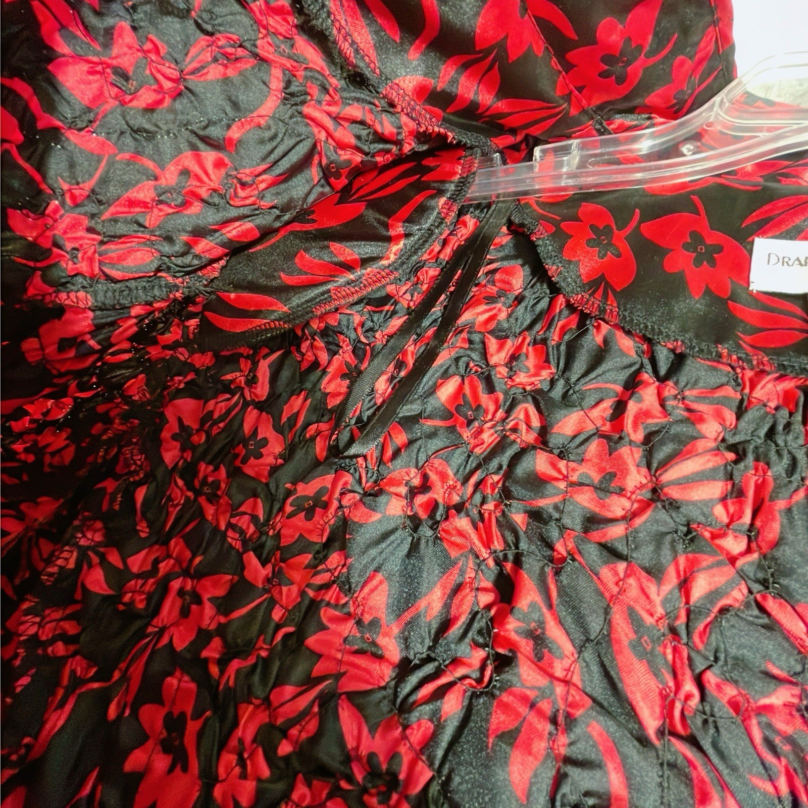 Vintage Draper’s & Damon’s Petites Jacket Women’s PL Black Red Sequined Ruched