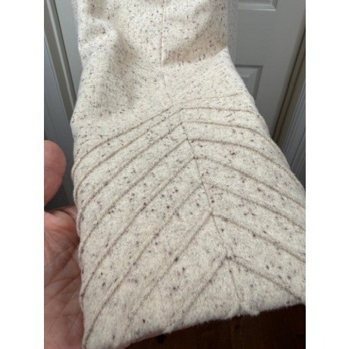 Bill Blass Neiman Marcus Vintage 90s Cream Speckled Cashmere Wool Coat Womens 14